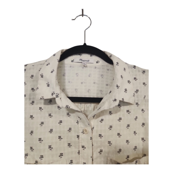 Button-Up Drawstring Shirt in Blooming Ikat - Picture 7 of 14